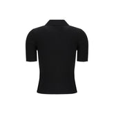 Courrèges Black Viscose Polo Shirt